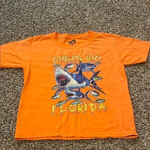 Surf Style Kids Orange Clearwater Beach Shark Tee